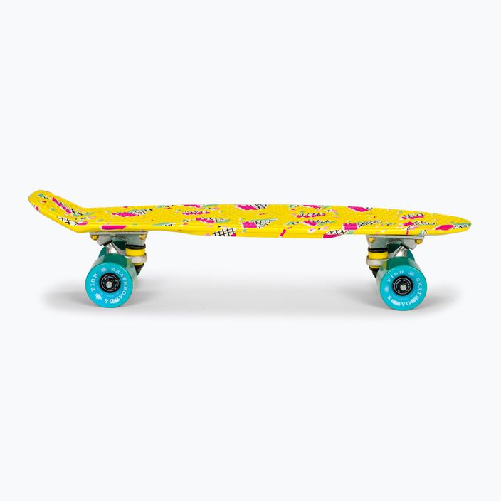 Fish Skateboards Print Memphis yellow FS-FB-MEM-SIL-SGRE skateboard 2