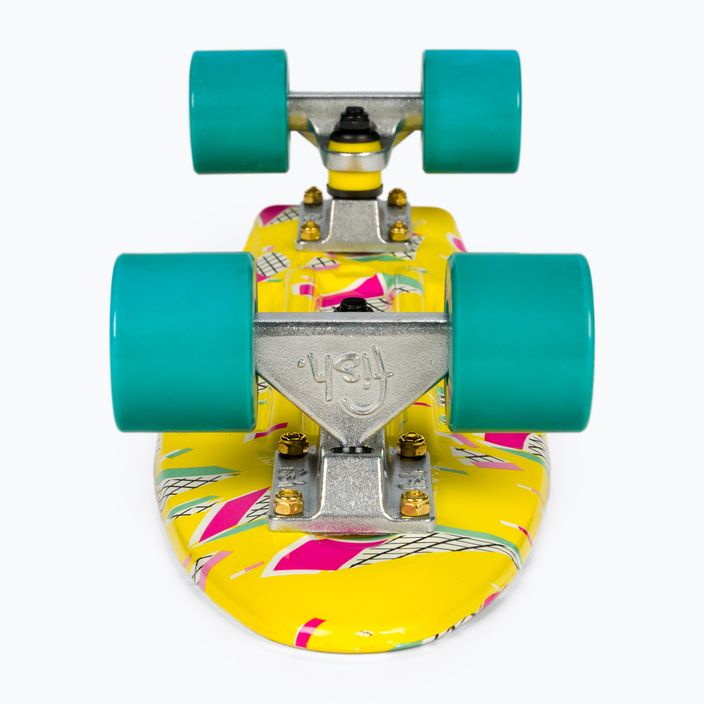 Fish Skateboards Print Memphis yellow FS-FB-MEM-SIL-SGRE skateboard 5