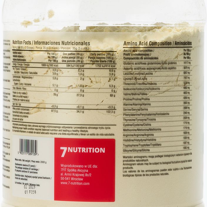 Whey 7Nutrition Protein 80 2kg bílá čokoláda-jahoda 7Nu000315 3