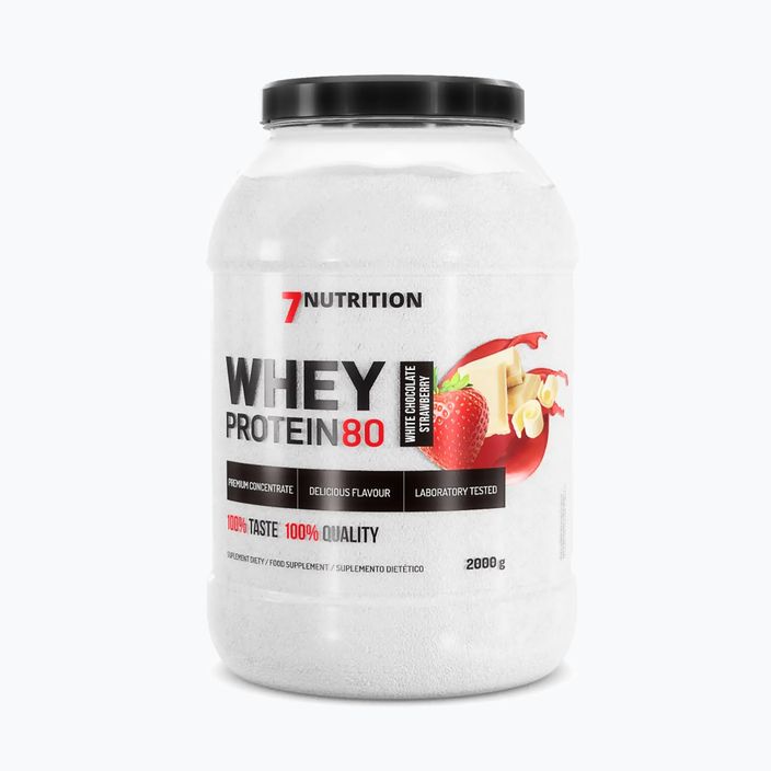 Whey 7Nutrition Protein 80 2kg bílá čokoláda-jahoda 7Nu000315