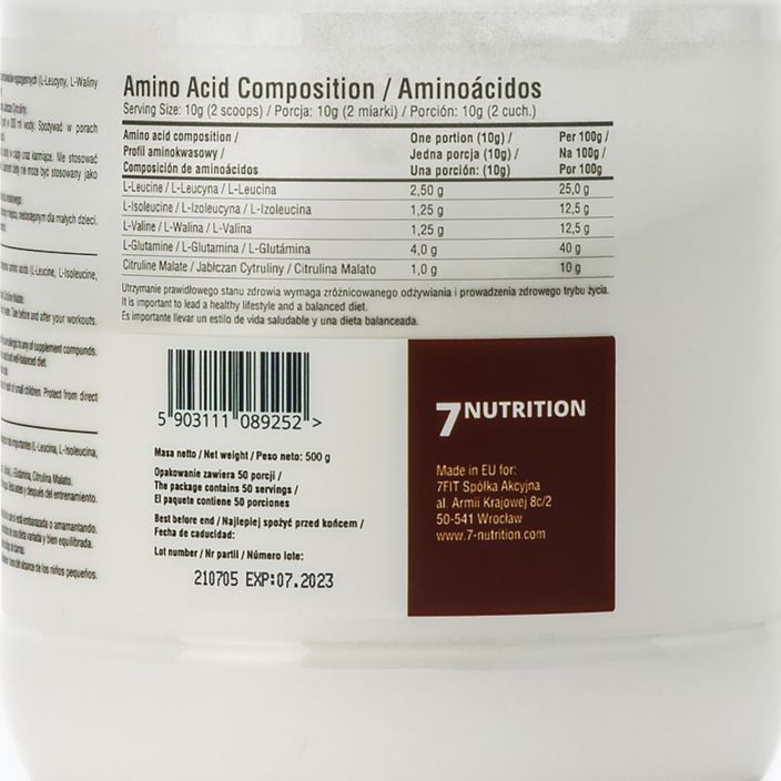 BCAA Master 7Nutrition aminokyseliny 500g 7Nu000333-pure 3