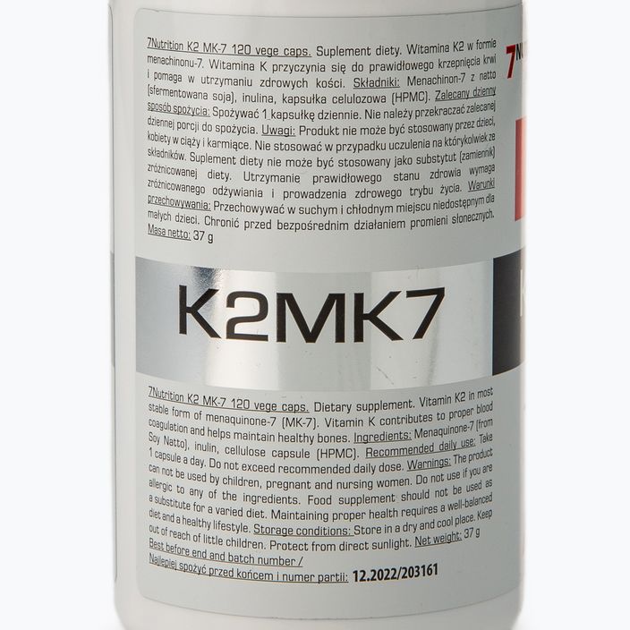 Vitamin K2 MK7 7Nutrition 100mcg komplex vitamínů 120 kapslí 7Nu000385 2