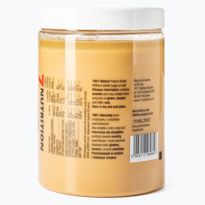 Arašídové máslo 7Nutrition Peanut Butter Smooth 1kg 7Nu000174-smooth 2