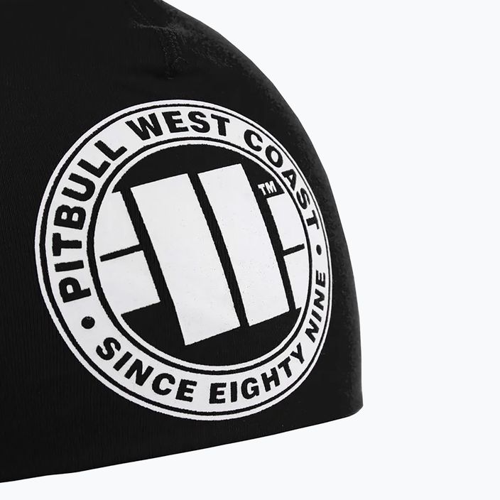 Pitbull West Coast zimní čepice s velkým logem černá/bílá 3
