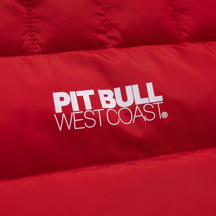 Pánská zimní bunda Pitbull West Coast s kapucí Seacoast červená 10