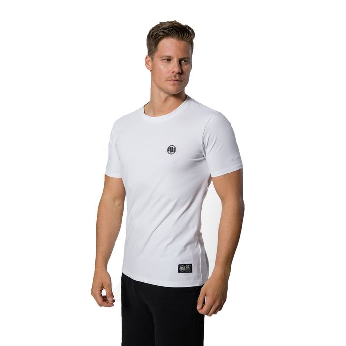 Pánské tričko Pitbull West Coast Slim Fit Lycra Small Logo white