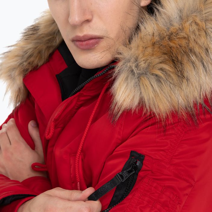 Pánská zimní bunda Pitbull West Coast Fur Parka Alder red 8