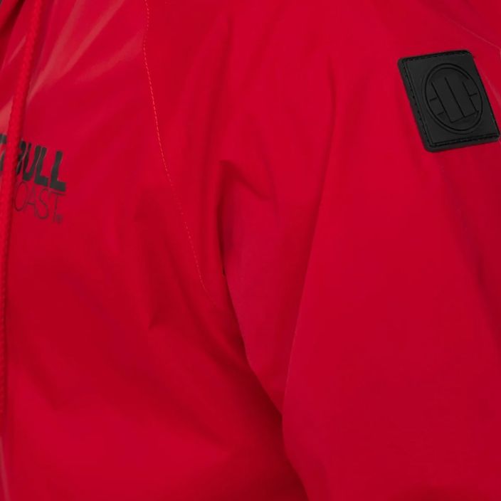 Pánská nylonová bunda Pitbull West Coast Athletic s kapucí červená 4