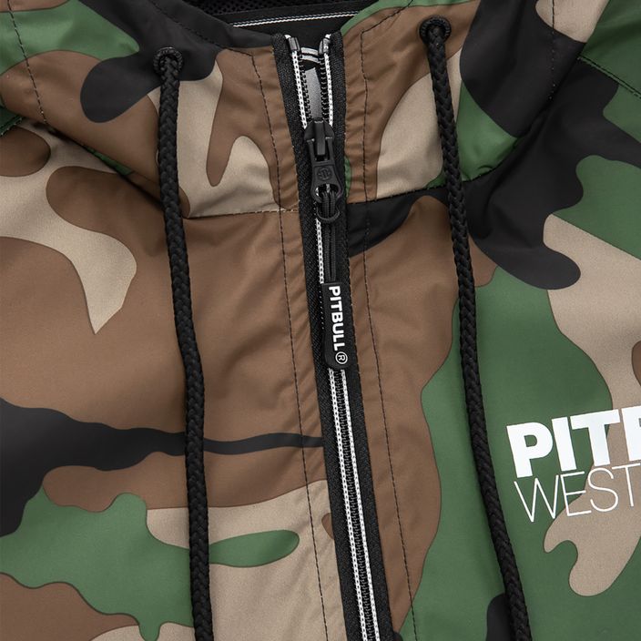 Pánská bunda Pitbull West Coast Athletic s kapucí z nylonu woodland camo 9