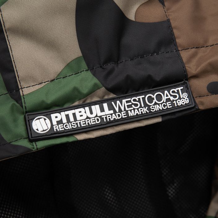Pánská bunda Pitbull West Coast Athletic s kapucí z nylonu woodland camo 12