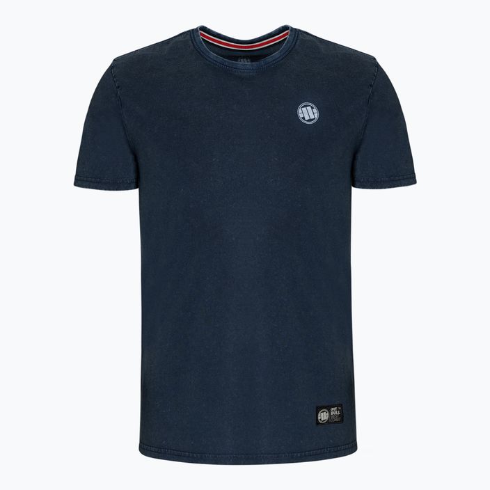 Pánské tričko Pitbull West Coast T-Shirt Small Logo Denim Washed 190 dark navy