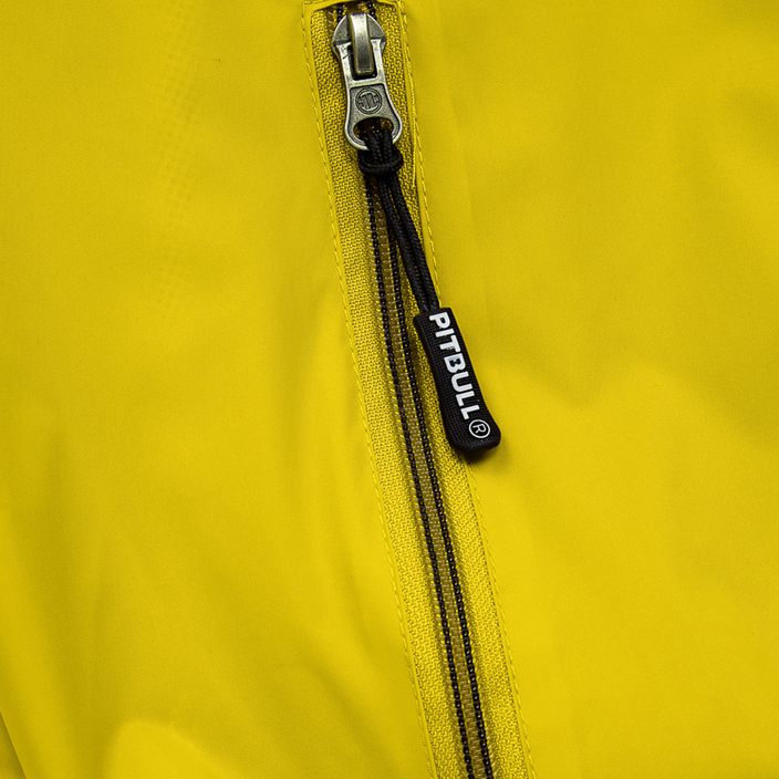 Pánská nylonová bunda Pitbull West Coast Athletic s kapucí žlutá 4