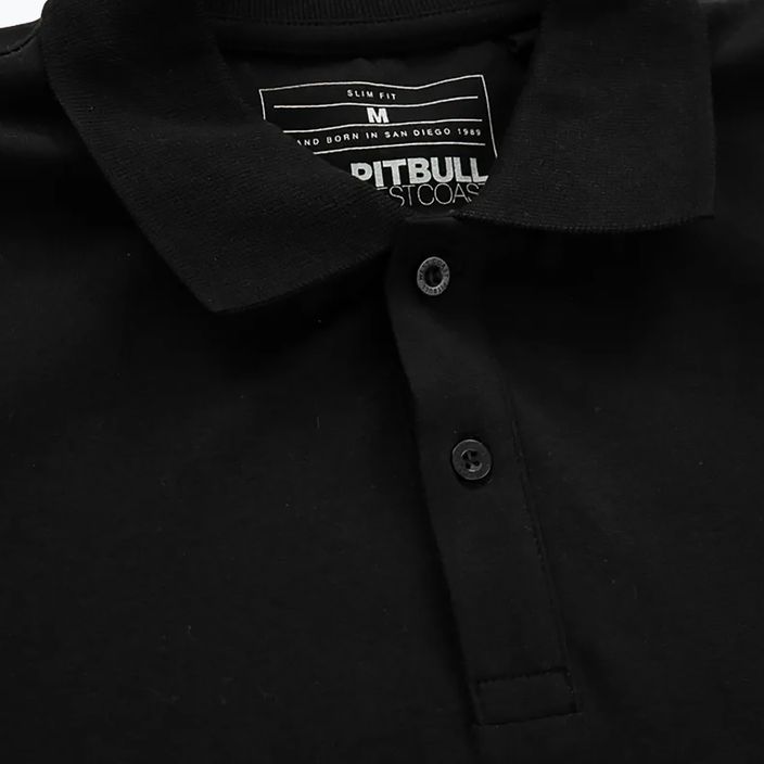 Pánská polokošile Pitbull West Coast Polo Jersey Small Logo 210 GSM black 3