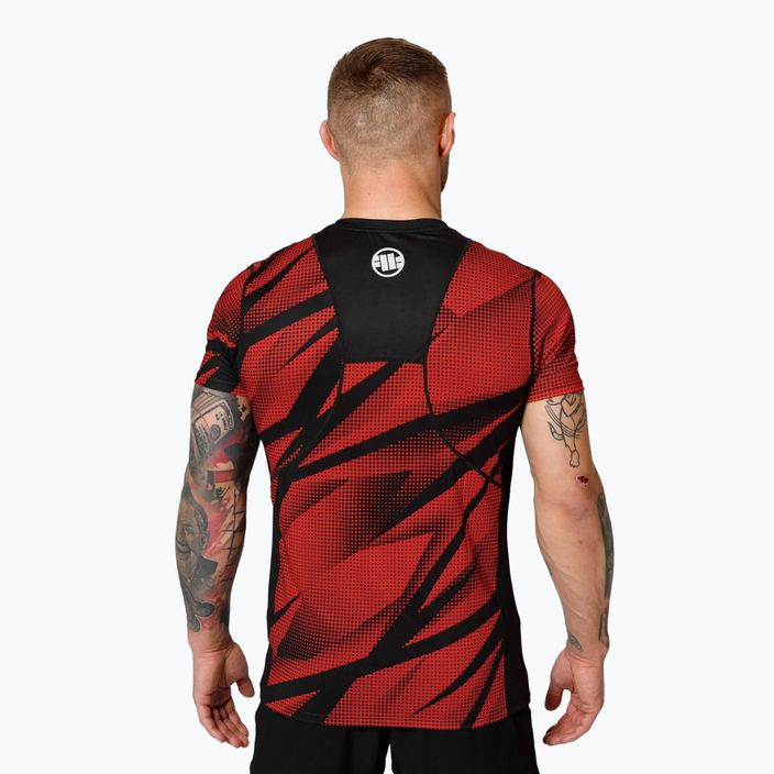 Pánské sportovní  tričko Pitbull Mesh Performance Pro Plus Dot Camo II red 3