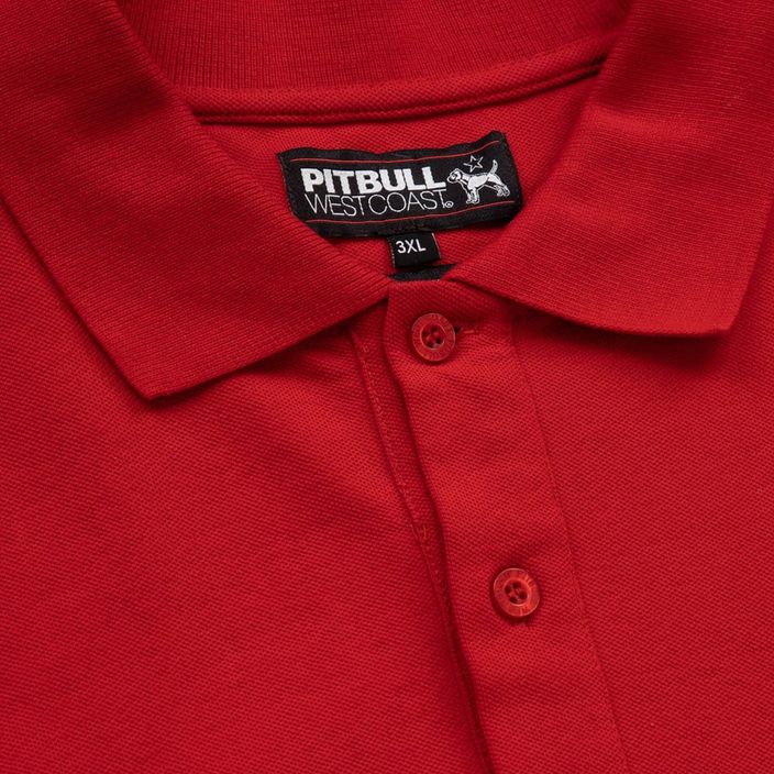 Pánská polokošile Pitbull West Coast Polo Pique Regular red 4