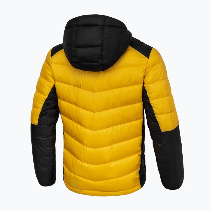 Pitbull West Coast pánská zimní bunda Evergold Hooded Padded žlutá/černá 7