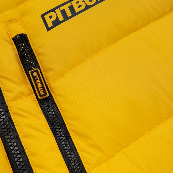 Pitbull West Coast pánská zimní bunda Evergold Hooded Padded žlutá/černá 10