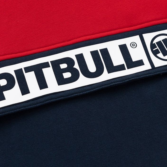 Pánská mikina Pitbull West Coast Hilltop 2 s kapucí červená/tmavě modrá 4