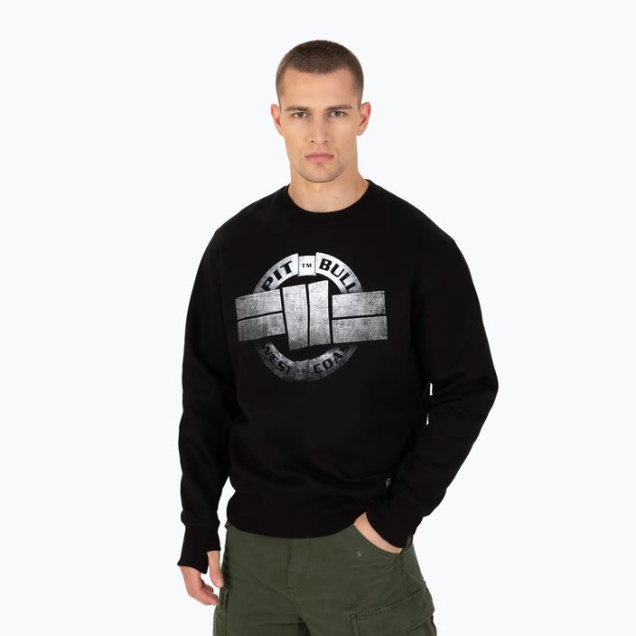 Pánská mikina Pitbull West Coast Steel Logo Crewneck černá