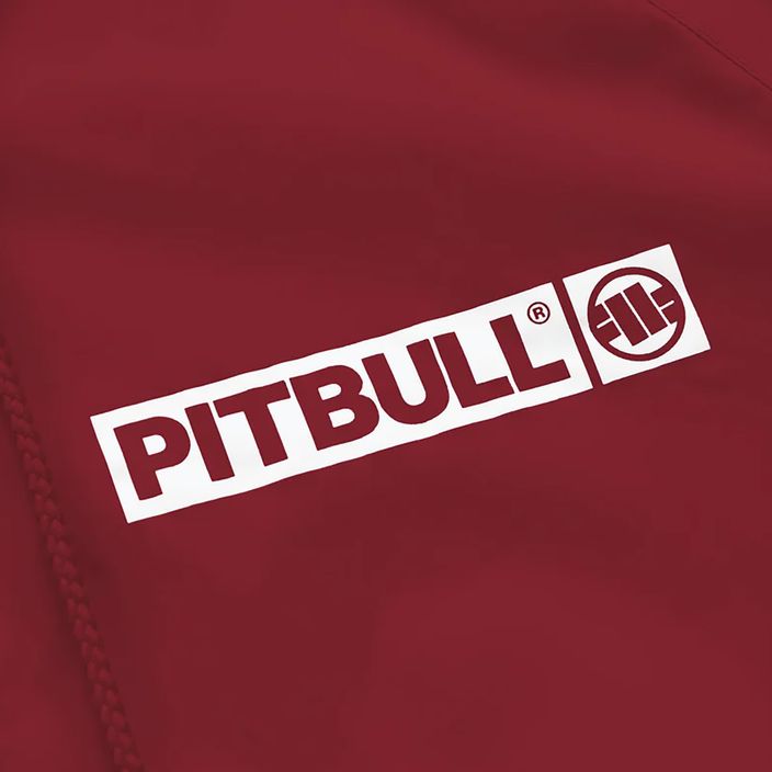 Pánská bunda Pitbull West Coast Athletic Logo Hooded Nylon burgundy 5