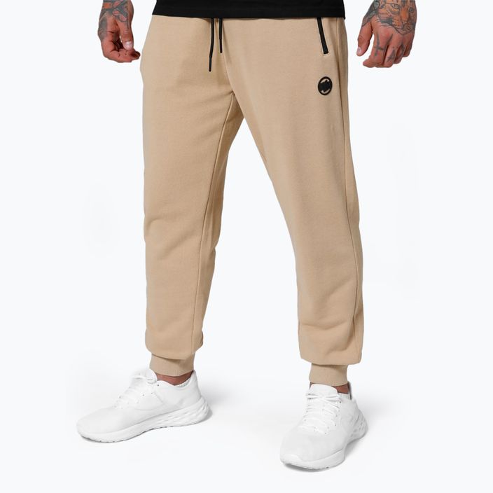 Pánské kalhoty Pitbull West Coast Trackpants Terry Group sand