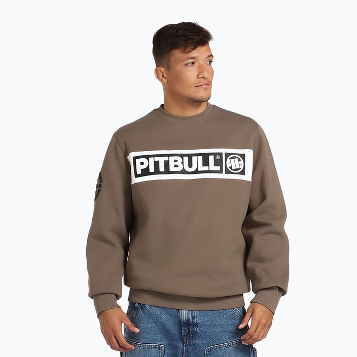 Pánská mikina Pitbull Sherwood Crewneck brown