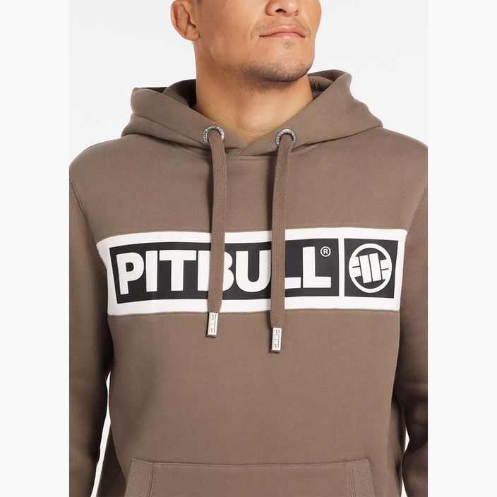 Pánská mikina Pitbull Sherwood Hodded brown 4