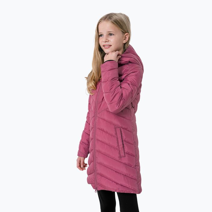 Dětská péřová bunda 4F růžová HJZ22-JKUDP003 3