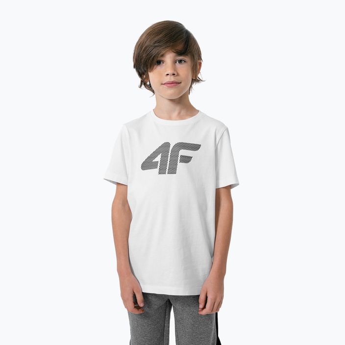 Dětské tričko 4F HJZ22-JTSM002 bílé