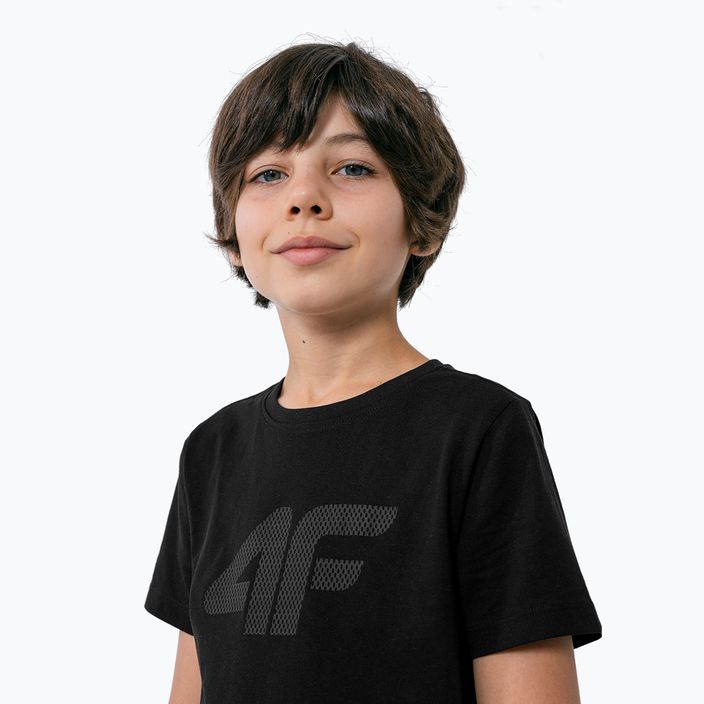 Dětské tričko 4F HJZ22-JTSM002 černé 2