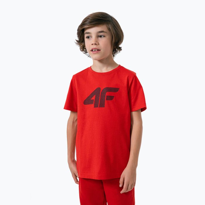Dětské tričko 4F HJZ22-JTSM002 červené
