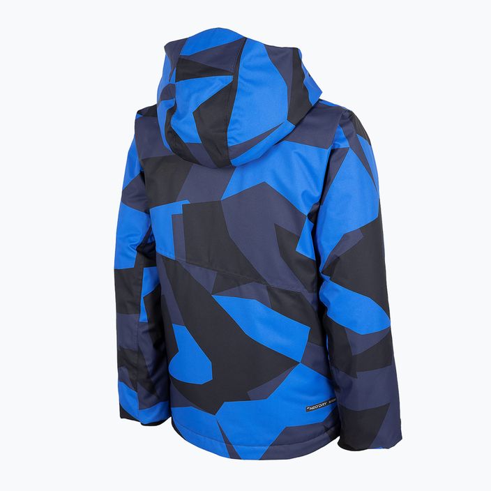 Dětská lyžařská bunda 4F černo-modrá HJZ22-JKUMN002 4
