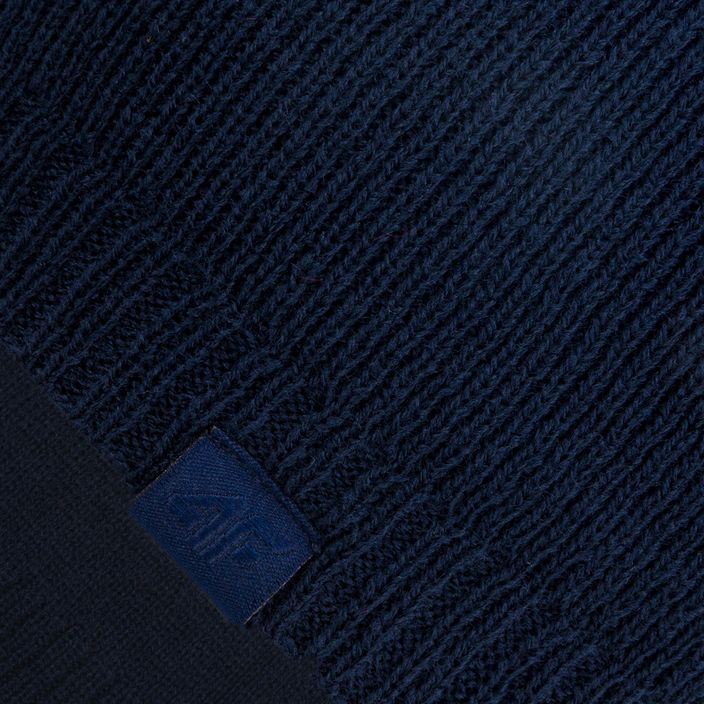 Pánská zimní čepice 4F tmavě modrá H4Z22-CAM002 3