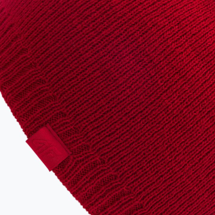 Pánská zimní čepice 4F červená H4Z22-CAM002 3