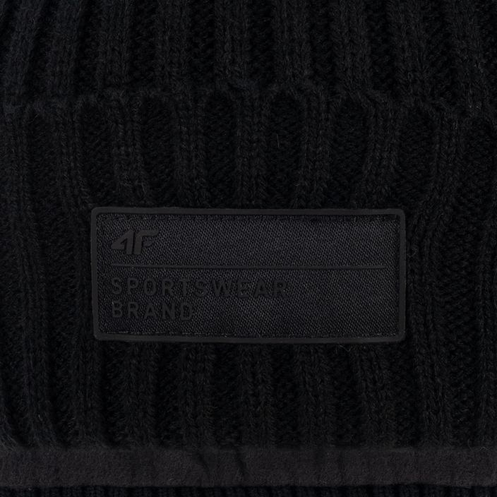 Pánská zimní čepice 4F černá H4Z22-CAM013 4