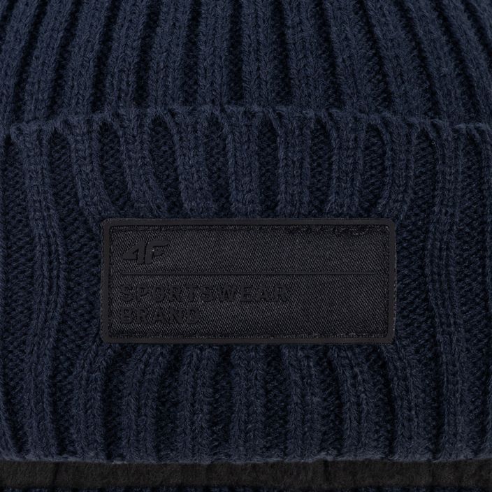 Pánská zimní čepice 4F tmavě modrá H4Z22-CAM013 4