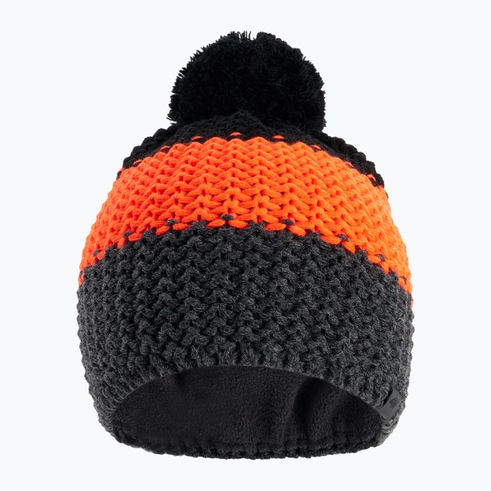 Dětská zimní čepice 4F černo-oranžová HJZ22-JCAM006 2
