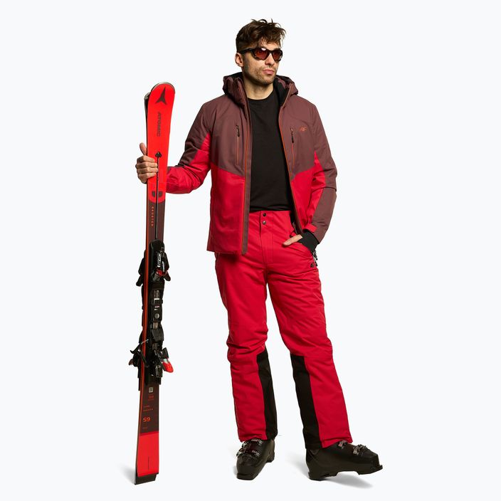 Pánská lyžařská bunda 4F červená H4Z22-KUMN011 2