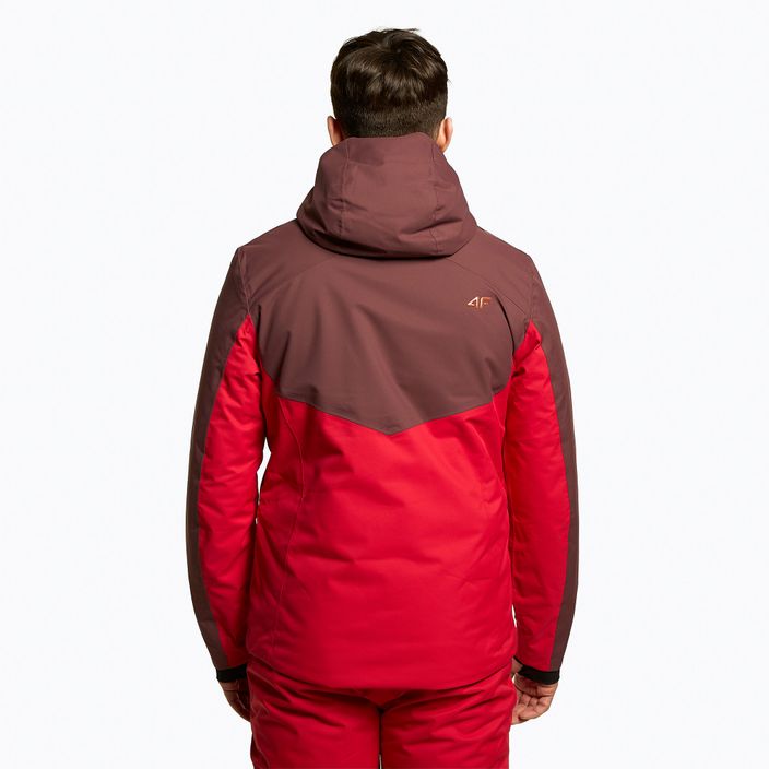Pánská lyžařská bunda 4F červená H4Z22-KUMN011 3