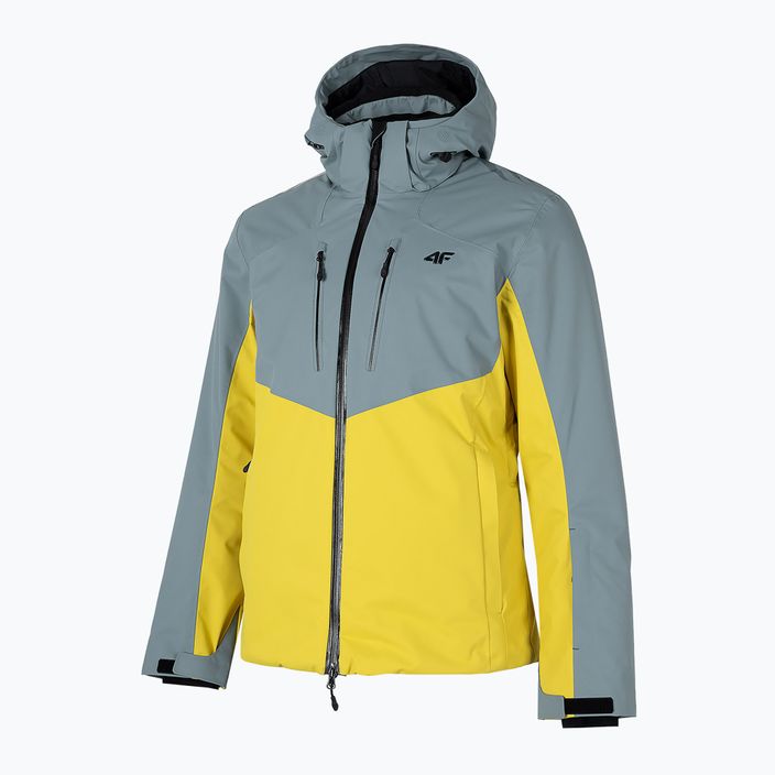 Pánská lyžařská bunda 4F šedo-žlutá H4Z22-KUMN011 8