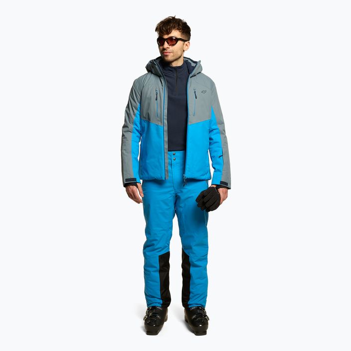 Pánská lyžařská bunda 4F modro-šedá H4Z22-KUMN011 2