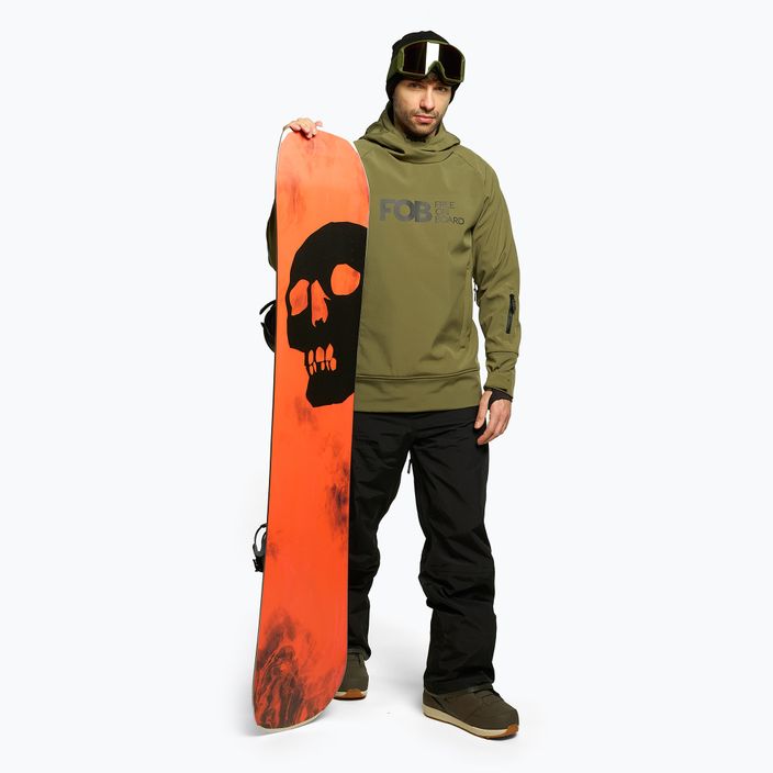 Pánská snowboardová bunda 4F khaki H4Z22-SFM001F 2