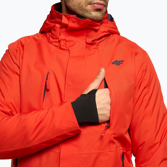 Pánská lyžařská bunda 4F červená H4Z22-KUMN004 5