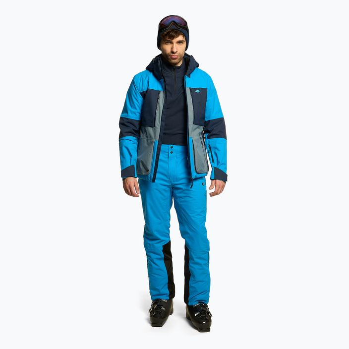 Pánská lyžařská bunda 4F modrý H4Z22-KUMN012 2