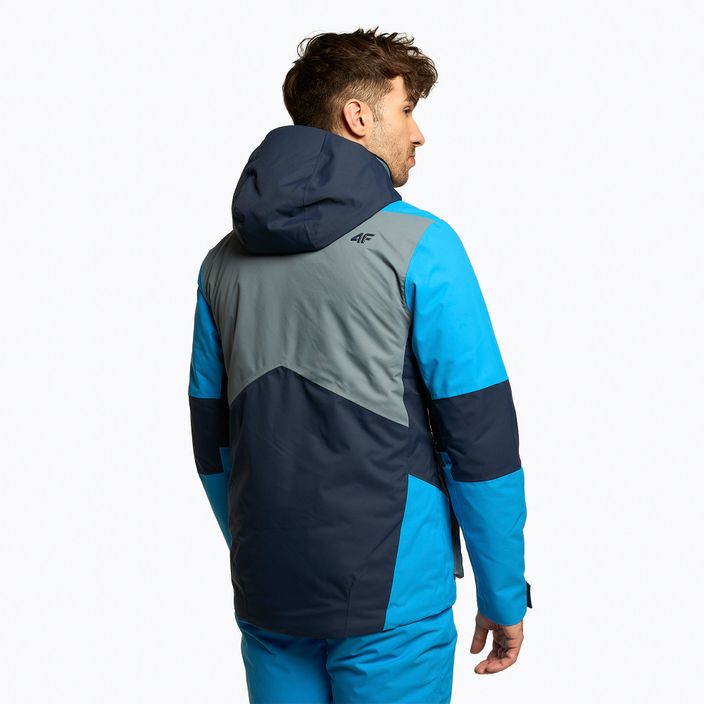 Pánská lyžařská bunda 4F modrý H4Z22-KUMN012 3