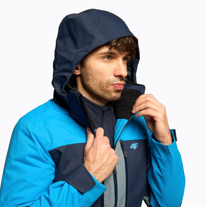Pánská lyžařská bunda 4F modrý H4Z22-KUMN012 4