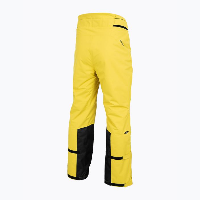 Pánské lyžařské kalhoty 4F žluté H4Z22-SPMN006 7