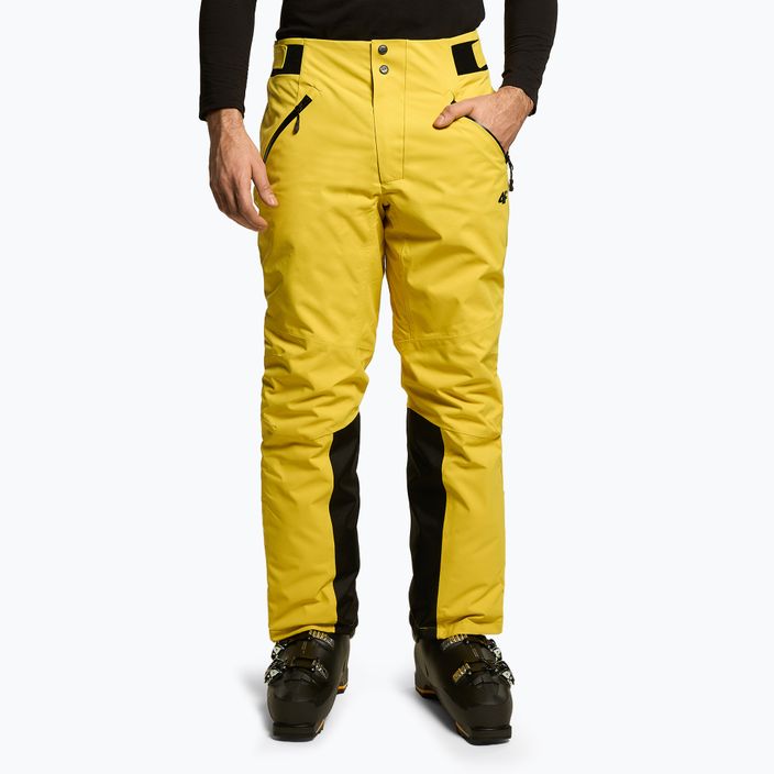 Pánské lyžařské kalhoty 4F žluté H4Z22-SPMN006