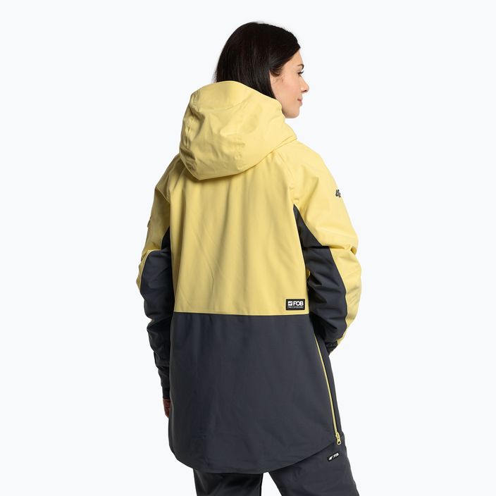 Dámská snowboardová bunda 4F žlutá H4Z22-KUDS003 3