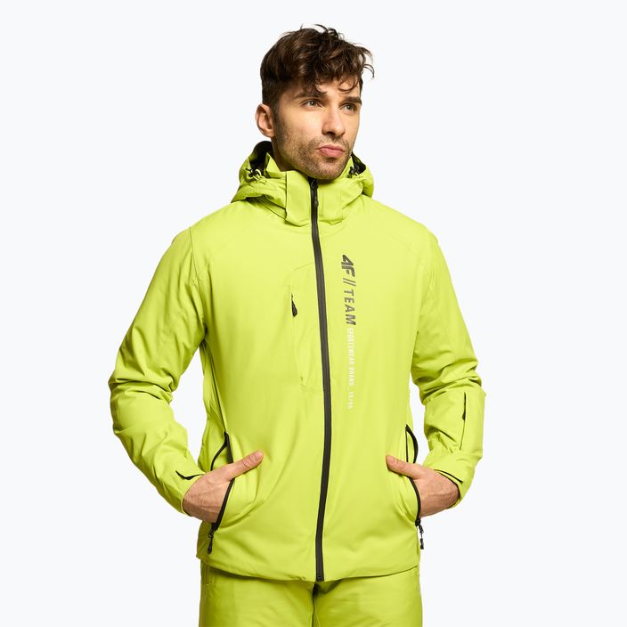 Pánská lyžařská bunda 4F zelená H4Z22-KUMN003